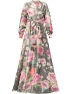 Alexis Mabille Long Floral Gown - Multicolour