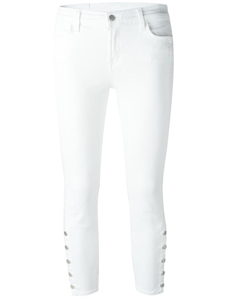 J Brand 'suvi' Cropped Jeans, Women's, Size: 26, White, Cotton/polyester/spandex/elastane