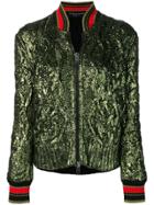 Ermanno Scervino Laminated Bomber Cardigan - Green