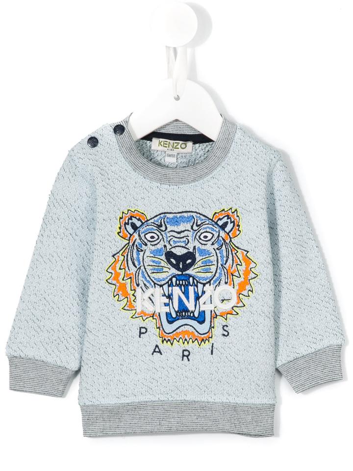 Kenzo Kids - Embroidered Logo Sweatshirt - Kids - Cotton/polyester - 3 Mth, Blue