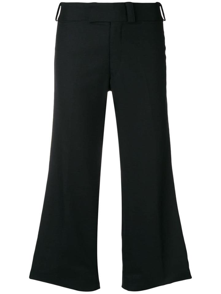 Junya Watanabe Flared Cropped Trousers - Black