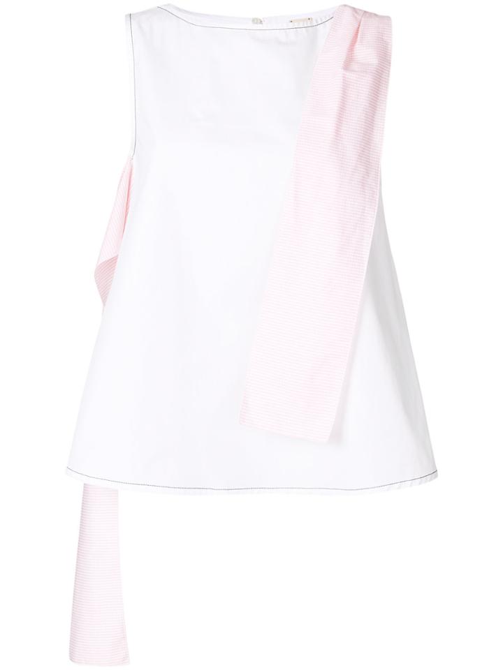 I'm Isola Marras Checked Stripe Tank Top - White