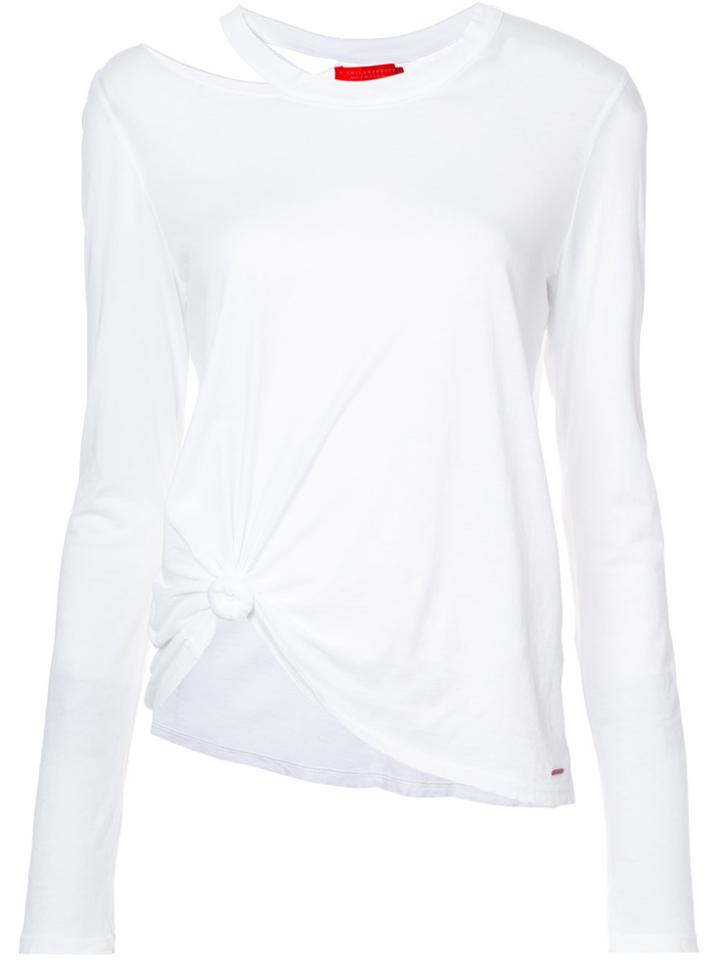 Philanthropy Cut-detail Fitted Top - White