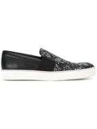 Lanvin Pull-on Printed Sneakers - Black