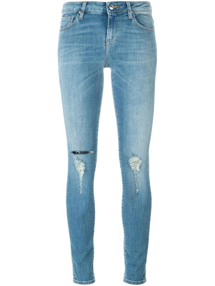 Iro Distressed Skinny Jeans, Women's, Size: 28, Blue, Cotton/polyester/spandex/elastane