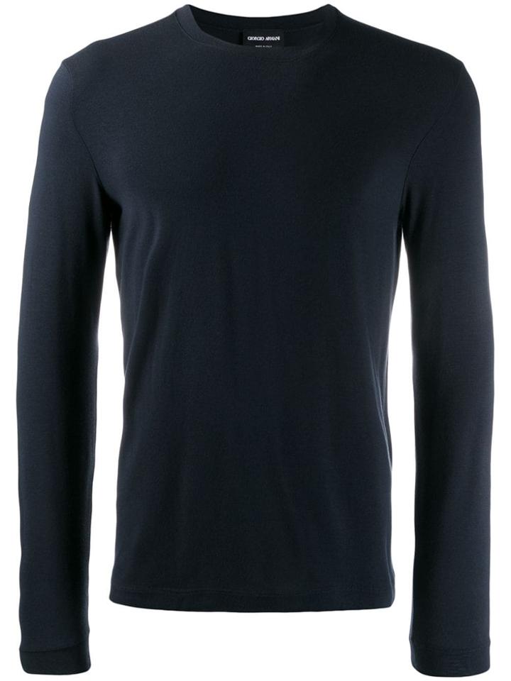 Giorgio Armani Jersey Sweatshirt - Blue