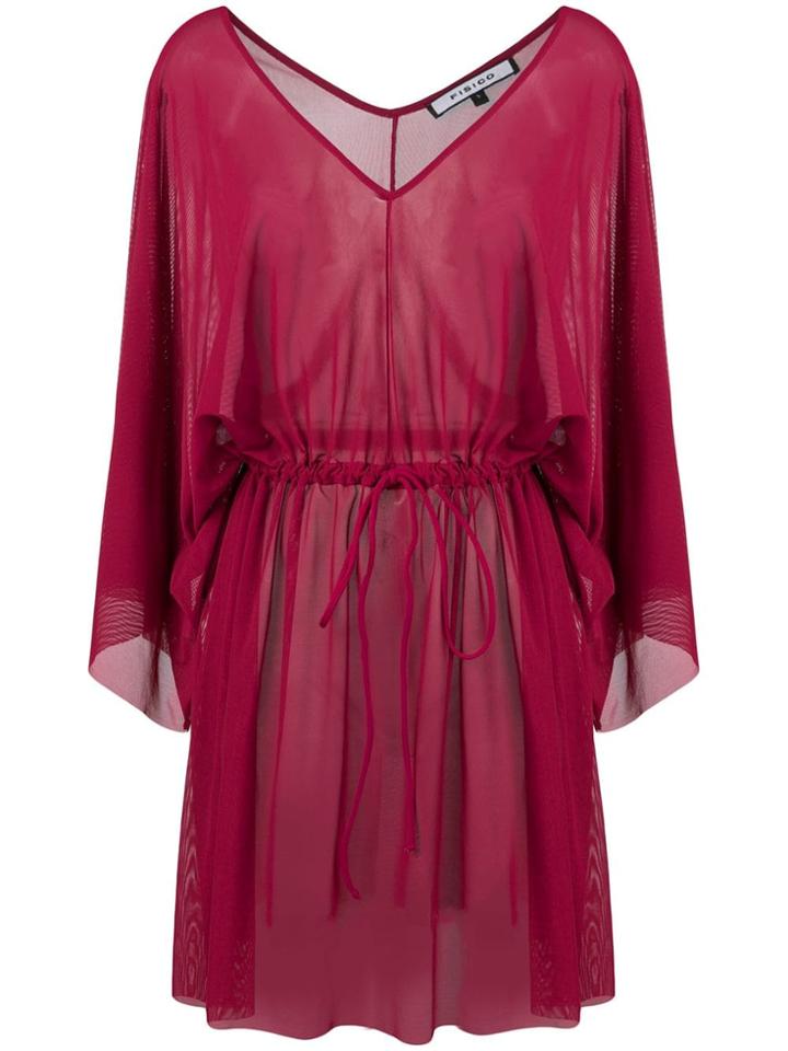 Fisico Drawstring Waist Dress - Red