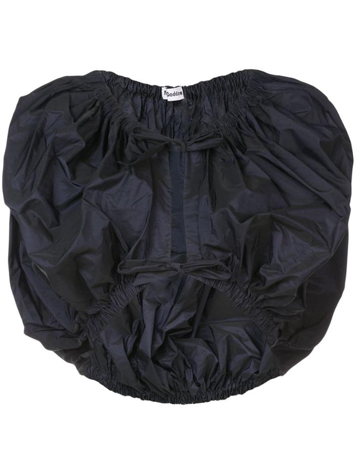 Molly Goddard Gathered Balloon Cropped Jacket - Blue
