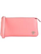 Emilio Pucci Logo Plaque Medium Clutch, Women's, Pink/purple, Leather