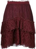Just Cavalli - High Waisted Skirt - Women - Polyamide/polyester - 42, Pink/purple, Polyamide/polyester