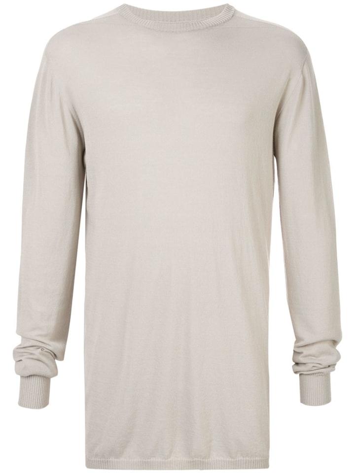 Rick Owens Long-sleeve Fitted Sweater - Neutrals