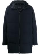 Giorgio Armani Hooded Padded Jacket - Blue