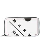 Marni Keep Upright Print Wallet - White