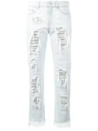 Versus - Distressed Jeans - Women - Cotton/polyester/metal - 26, Blue, Cotton/polyester/metal