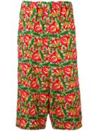 Comme Des Garçons Comme Des Garçons - Floral Wide-leg Trousers - Women - Rayon - Xs, Nude/neutrals, Rayon