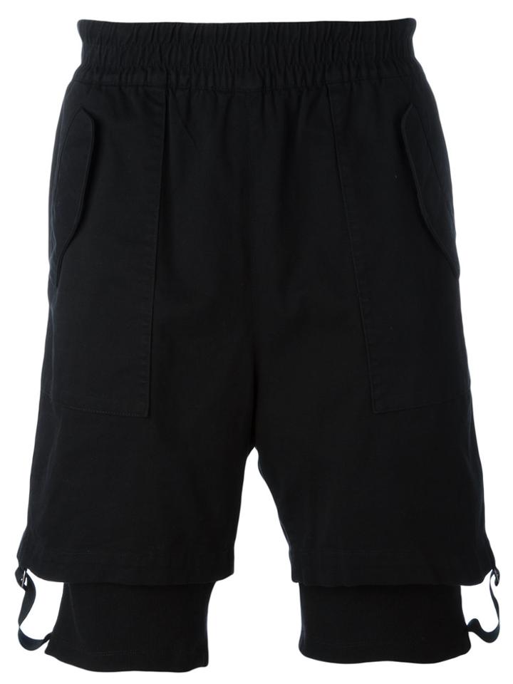 Helmut Lang Layered Cuff Shorts - Black