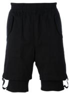 Helmut Lang Layered Cuff Shorts - Black