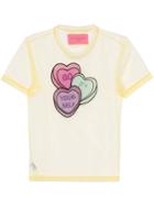 Victor & Rolf Lovehearts-embroidered Tulle T-shirt - Yellow