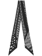Rockins 'guinea' Super Skinny Scarf, Women's, Black, Silk