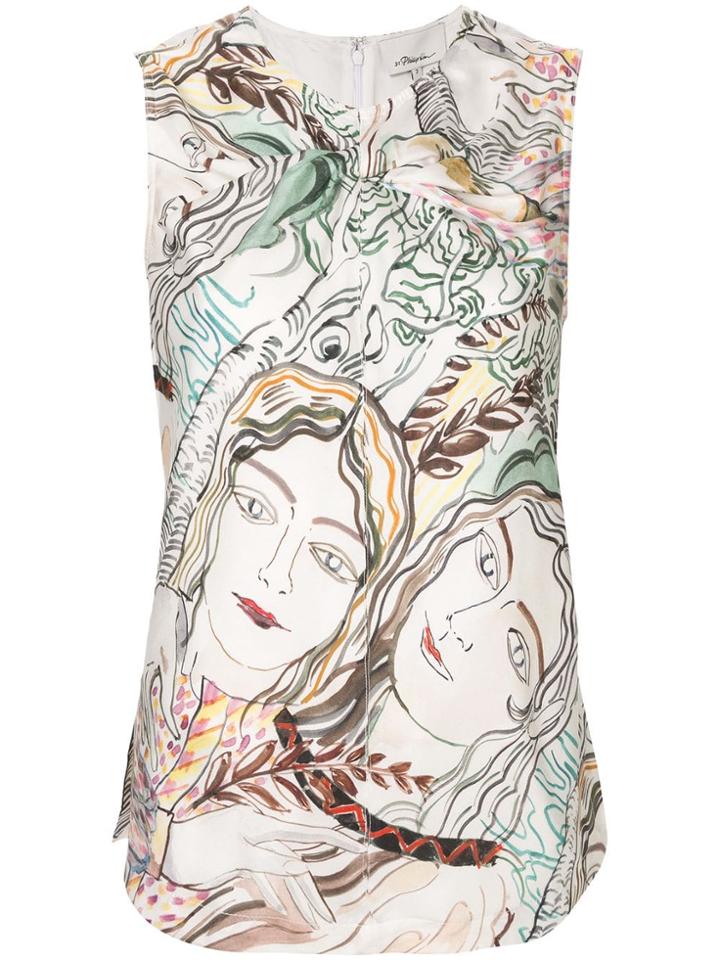 3.1 Phillip Lim Printed Twill Top - Multicolour