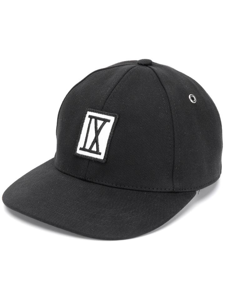 Ami Paris Cap With Ix Patch - Black