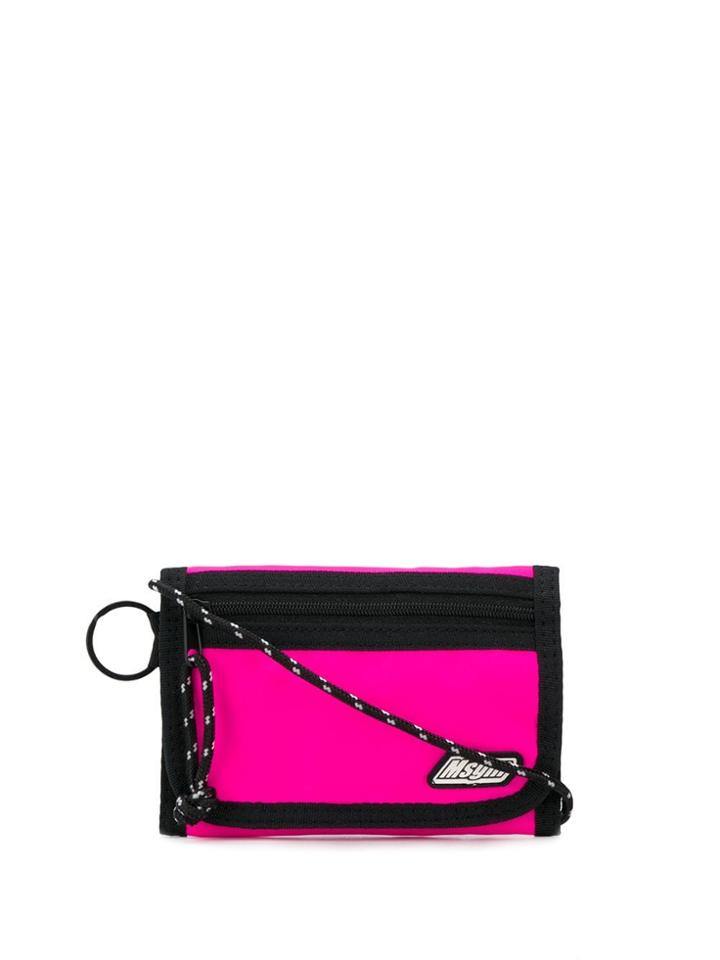 Msgm Two-tone Tri-fold Wallet - Pink