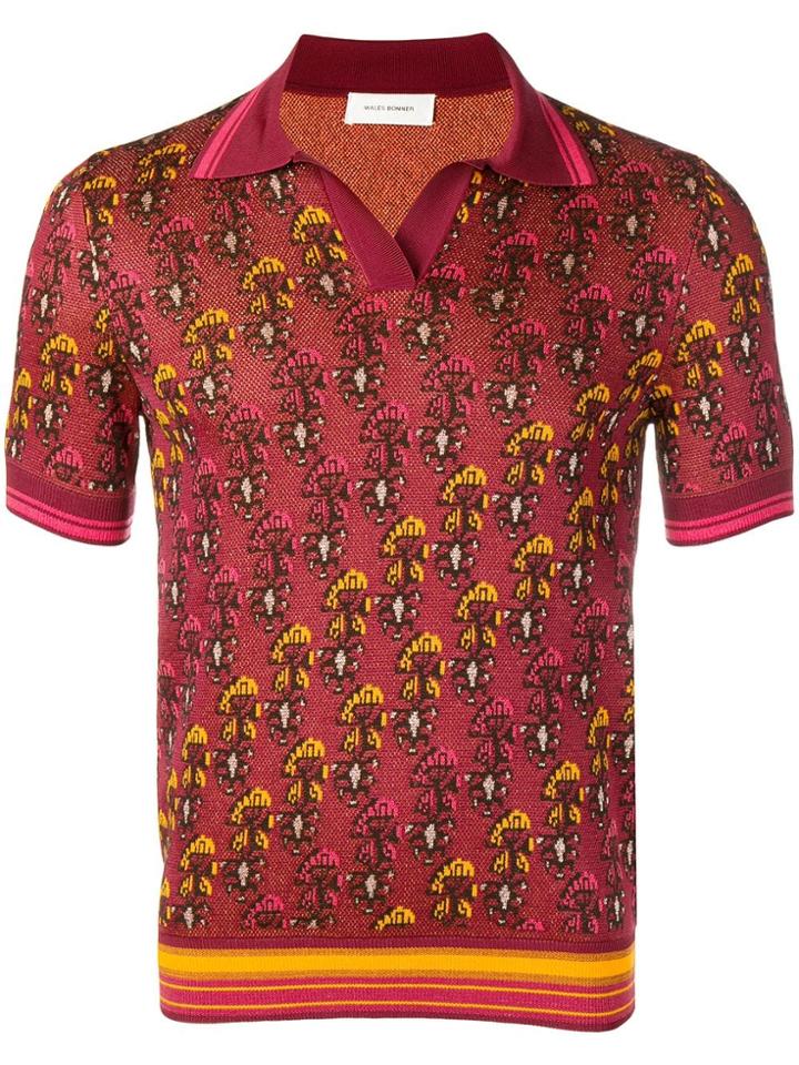Wales Bonner Jacquard Polo Shirt - Red