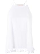 Tory Burch - Tassel Detail Flared Blouse - Women - Cotton - 8, White, Cotton