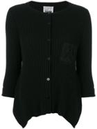 Twin-set Ribbed Pocket Cardigan - Black