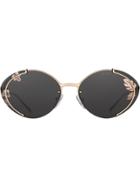 Prada Oval-frame Sunglasses - Metallic