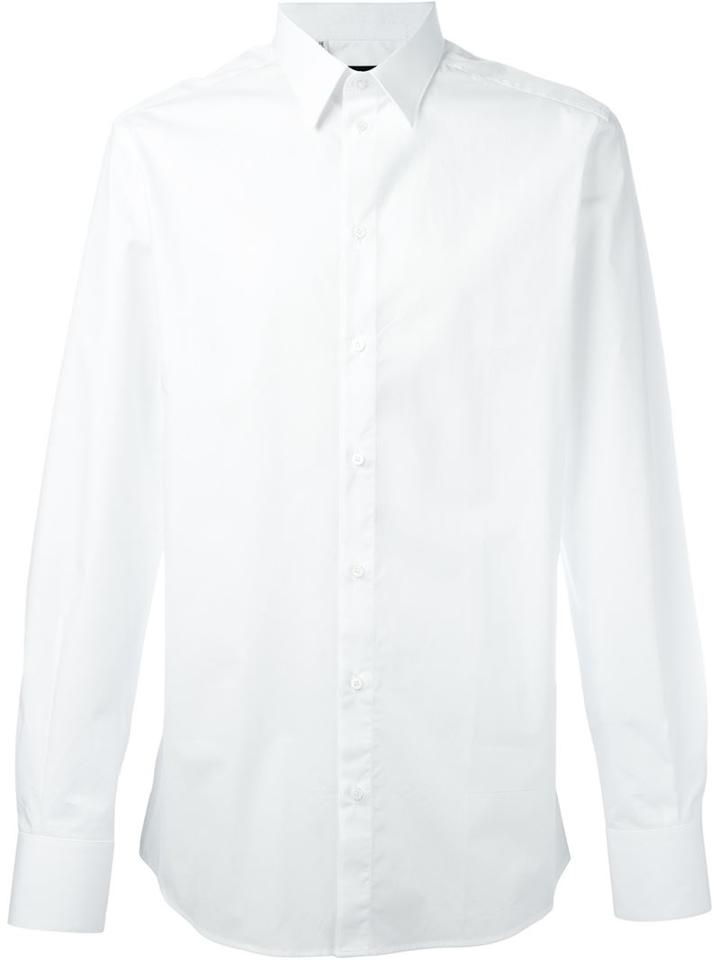 Dolce & Gabbana Classic Shirt, Men's, Size: 43, White, Cotton