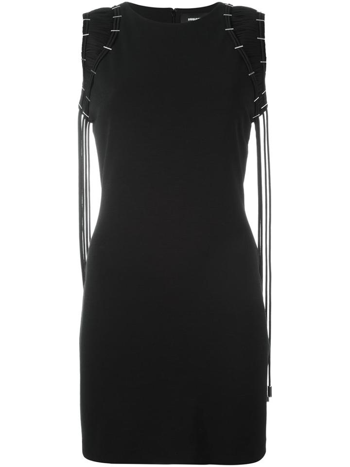Dsquared2 Fitted Draped Accent Dress