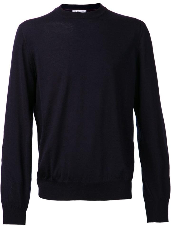 Brunello Cucinelli Patched Sweater - Blue