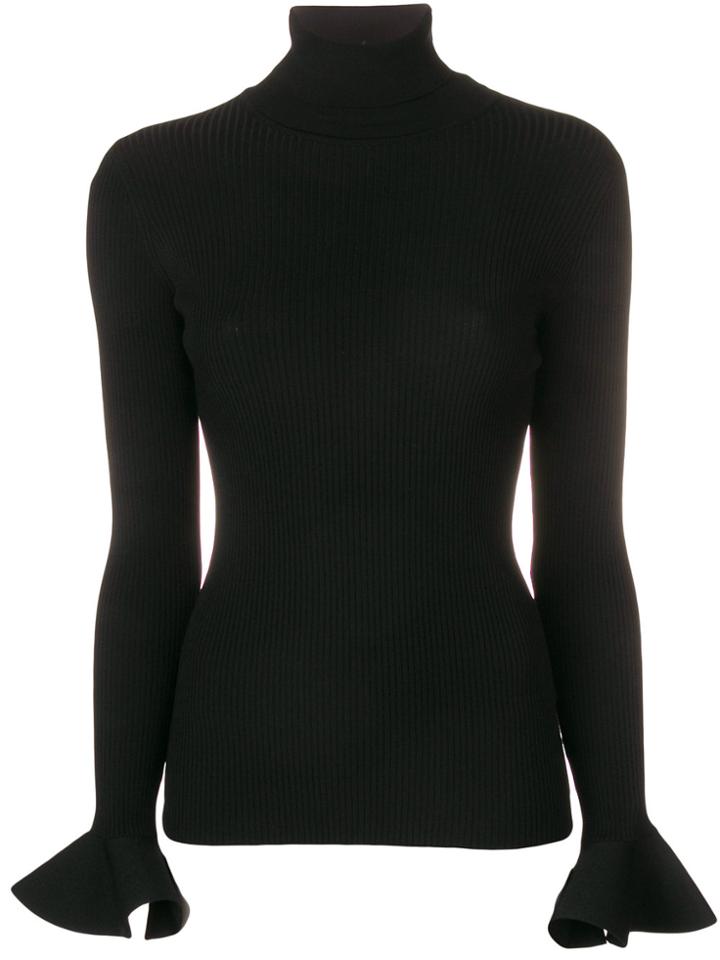 Valentino Ruffle Detail Jumper - Black