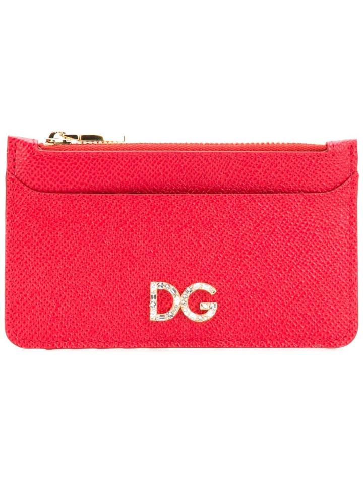 Dolce & Gabbana Logo Plaque Card Case - Red