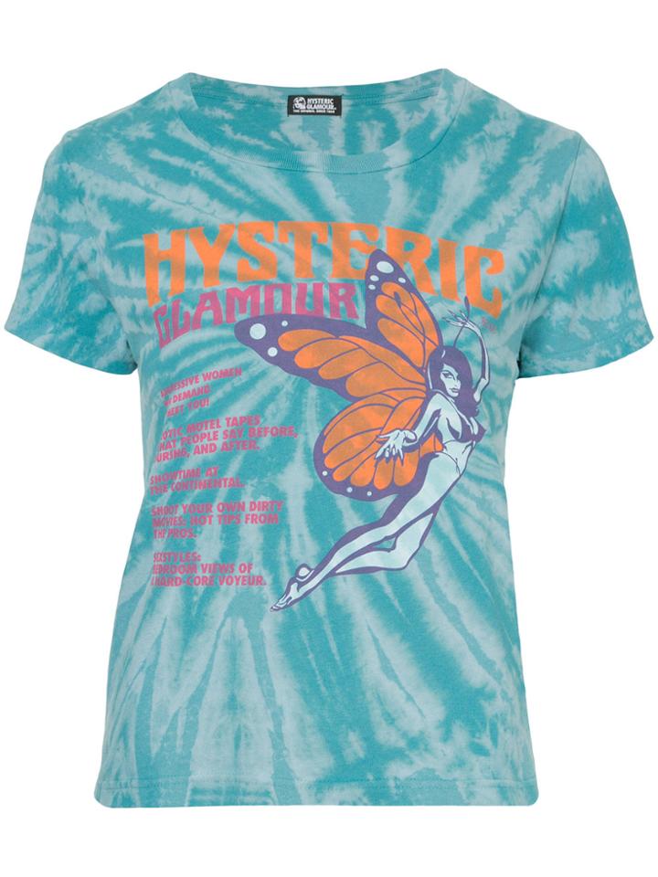 Hysteric Glamour Butterfly Girl Print T-shirt - Blue