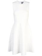 Lela Rose Fitted Sleeveless Dress - White