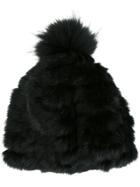Yves Salomon Marmot And Rabbit Fur Beanie - Black