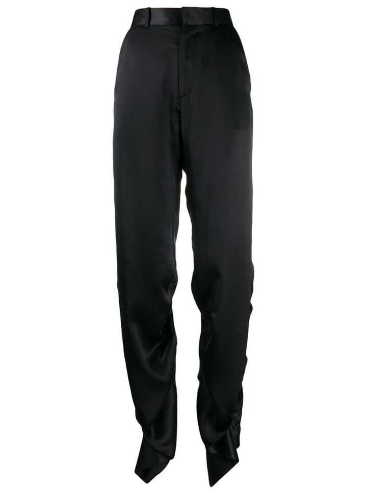 Y/project Ruffle Trim Trousers - Black