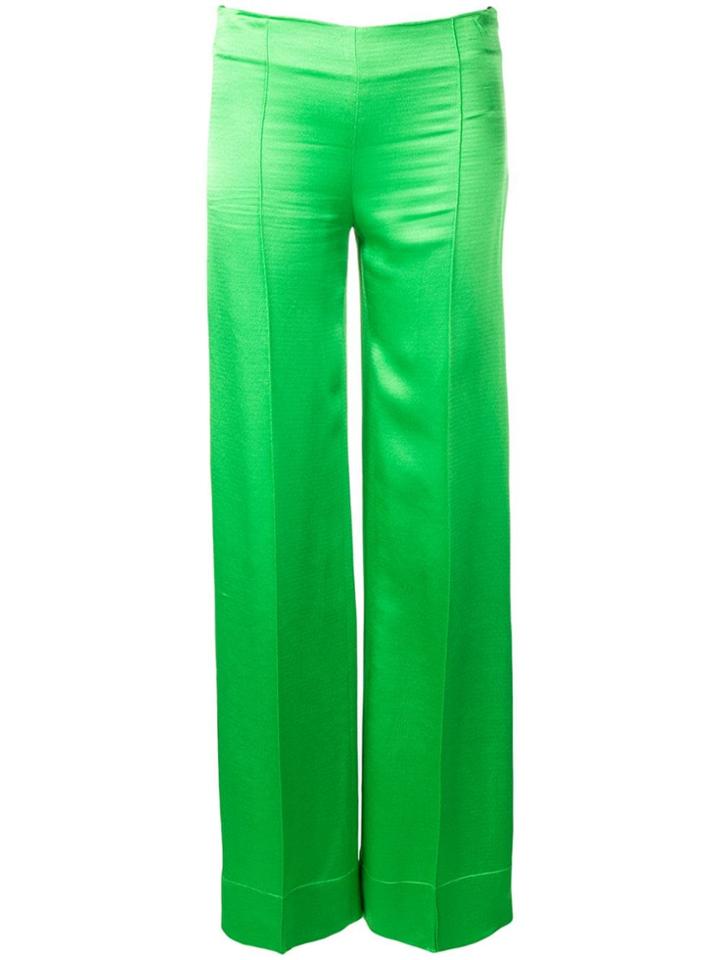 Erika Cavallini Mid Rise Palazzo Trousers - Green