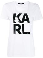 Karl Lagerfeld Karl Square Logo T-shirt - White