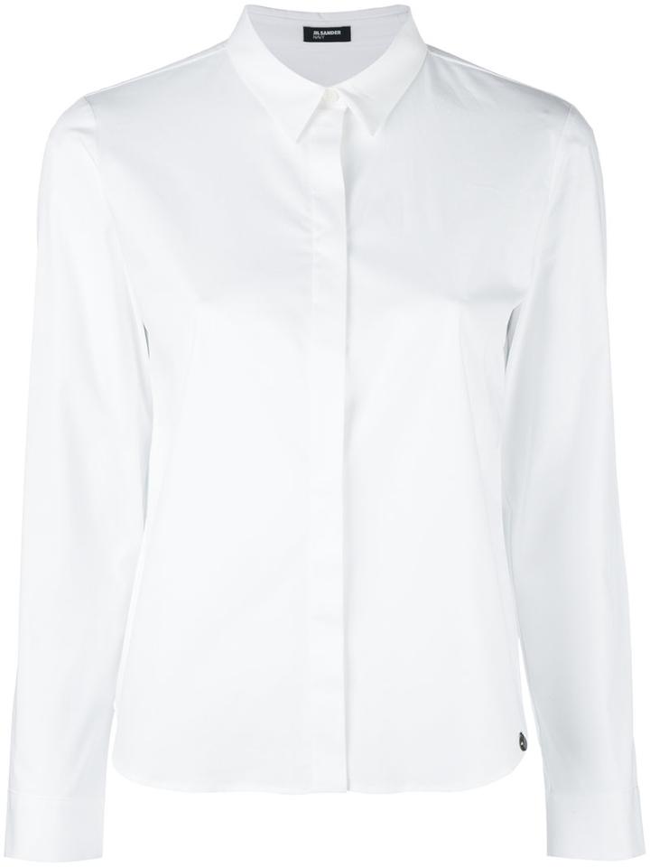 Jil Sander Navy Classic Shirt, Women's, Size: 40, White, Cotton/spandex/elastane