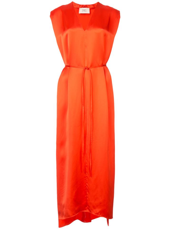 Ports 1961 V-neck Fluid Dress - Red