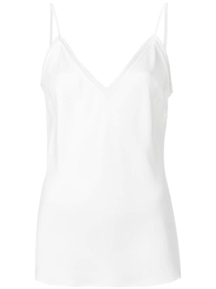 Frame Satin Lounge Tank Top - White