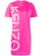 Kenzo Logo Print T-shirt Dress - Pink