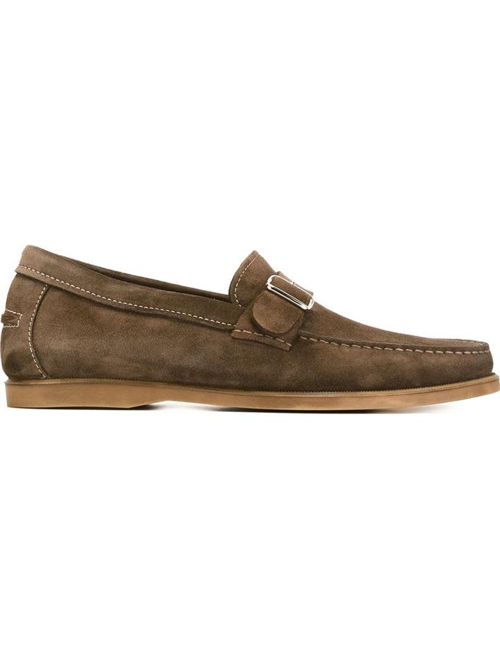 Henderson Baracco Buckled Loafers, Men's, Size: 41, Brown, Suede/rubber