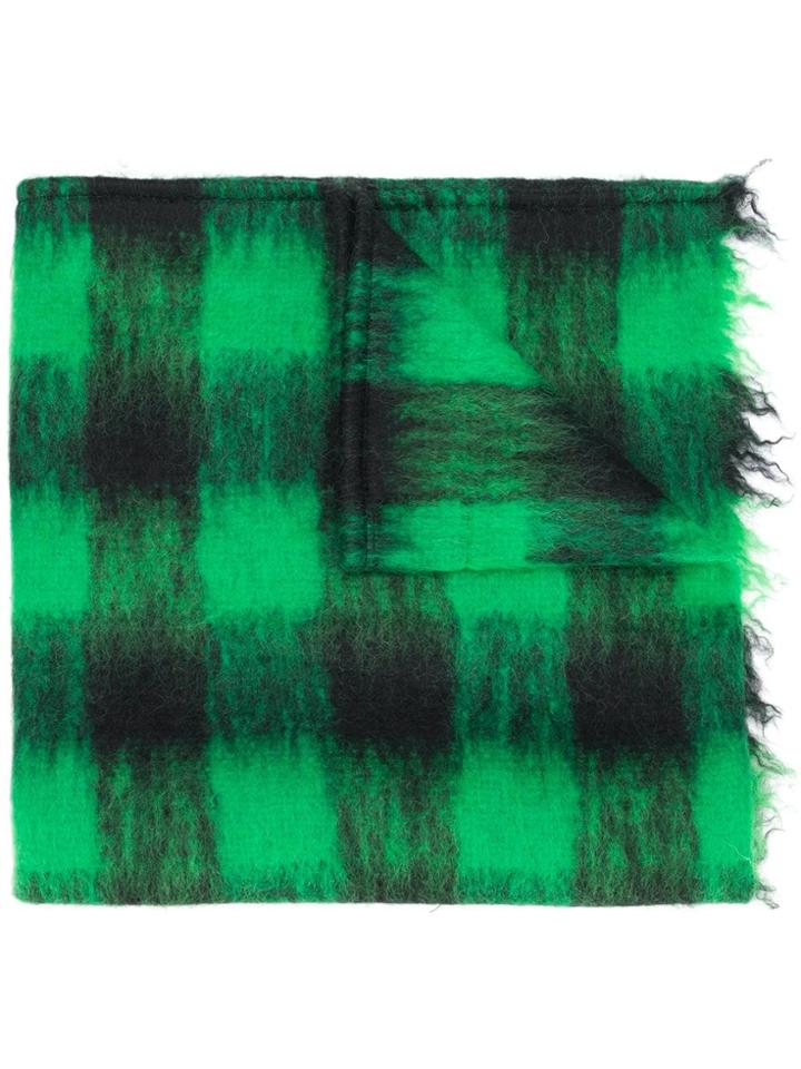 Mp Massimo Piombo Check Print Scarf - Red