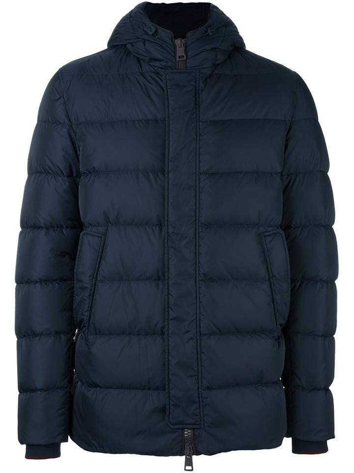 Herno Padded Coat, Men's, Size: 52, Blue, Polyamide/goose Down/feather