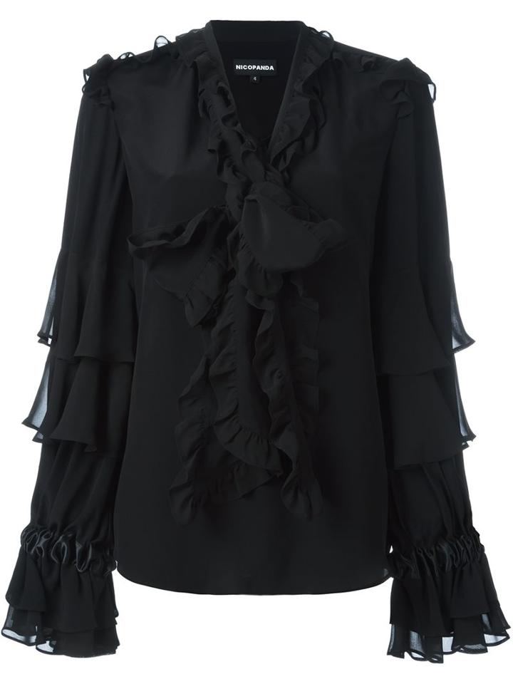 Nicopanda 'hamilton' Blouse, Women's, Size: 2, Black, Silk/polyamide