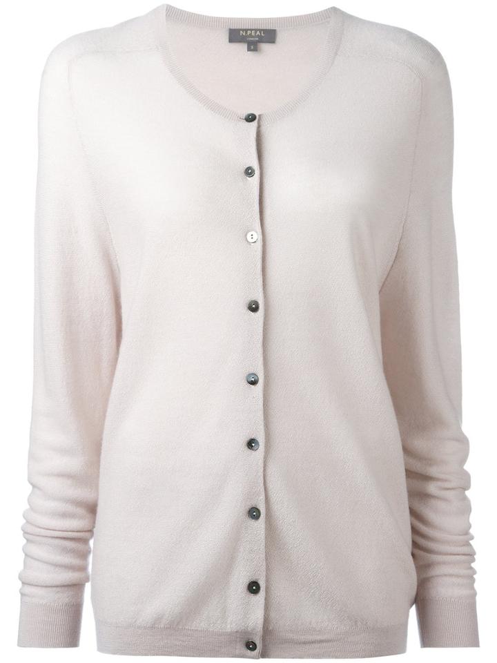 N.peal Button Up Cardigan, Women's, Size: Medium, Nude/neutrals, Cashmere